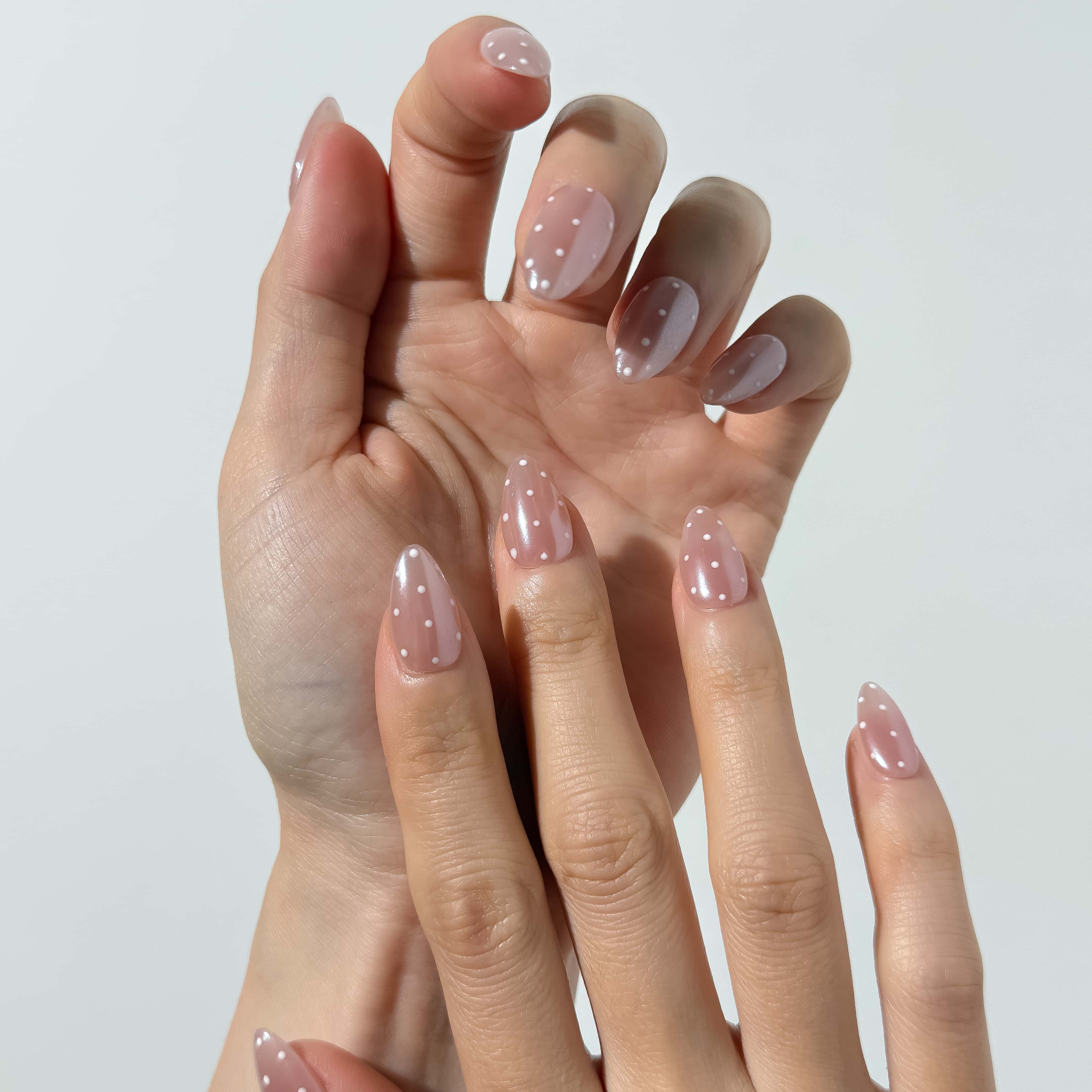 ‘Soft Pink & Milky Dots’