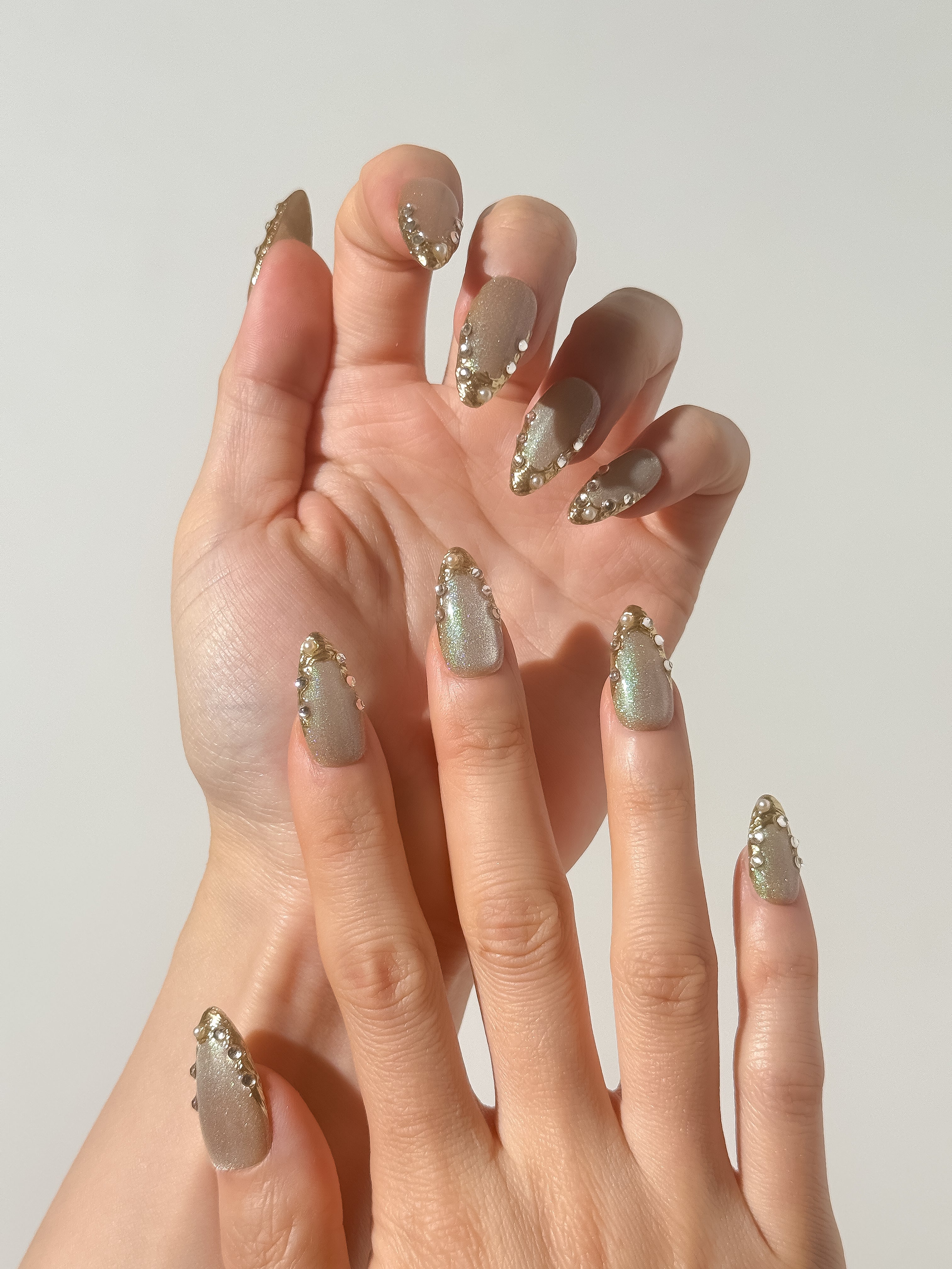 Gilded Empress press-on nails lifestyle