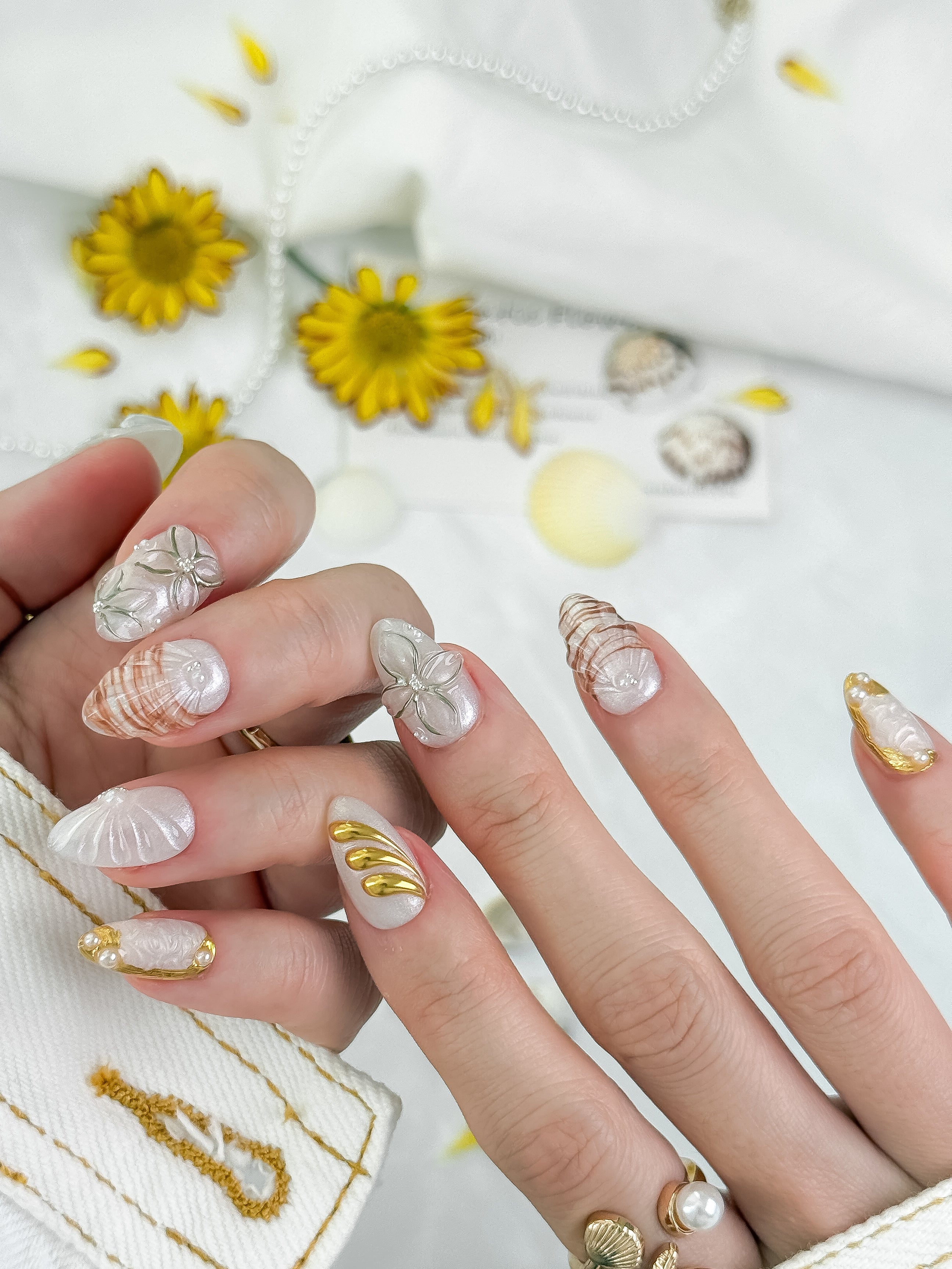 Pearl Shore press-on nails lifestyle 2